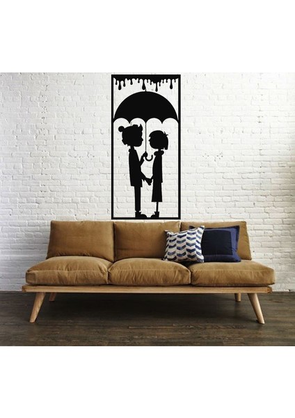 Yağmur Altında Çocuklar Duvar Dekoru Ahşap Lazer Kesim Mdf Tablo fırsatları