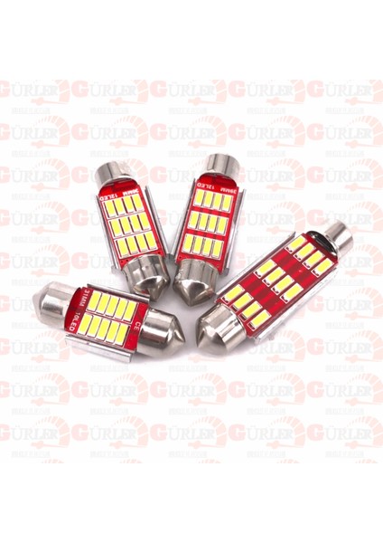 Oto Tavan LED 2 Adet Plaka LED Iç Ortam Aydınlatma Soğutmalı LED Ampul 39mm