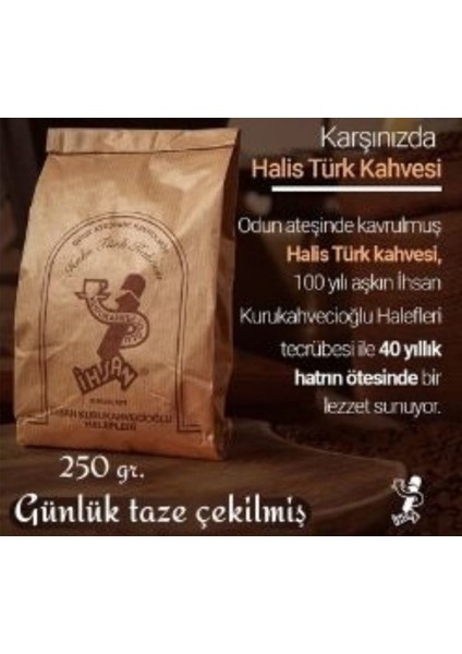 Günlük Çekilmiş Türk Kahvesi 250 gr x 4'lü modelleri