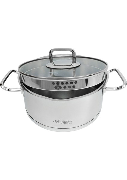 Vento Prestige 2 Parça 24X12CM Süzgeçli Kapak Paslanmaz Çelik Tencere fiyatları