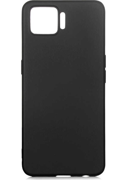 Oppo A73 Kılıf Mat Premium Silikon Kılıf + Cam Ekran Koruyucu Siyah