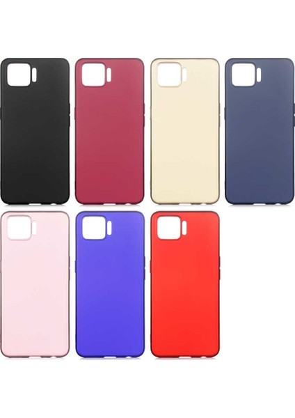 Oppo A73 Kılıf Mat Premium Silikon Kılıf + Tam Kaplayan 5d Cam Ekran Koruyucu Rose