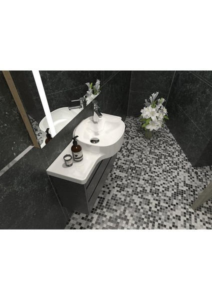 Seramik Harmony 80 cm Etejerli Lavabo