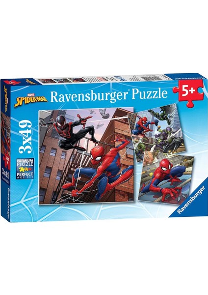 Yapboz Örümcek Adam Eylemde 3X49 Parça Puzzle