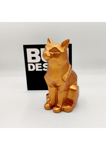 Bun Design Antik Bronz Kedi Biblo