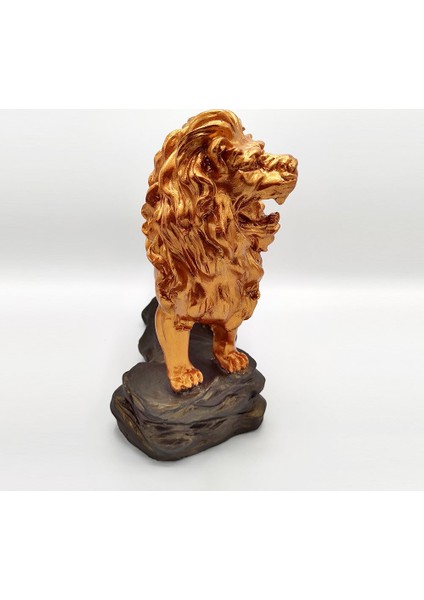 Bun Design Bronz Kaplı Aslan Biblo