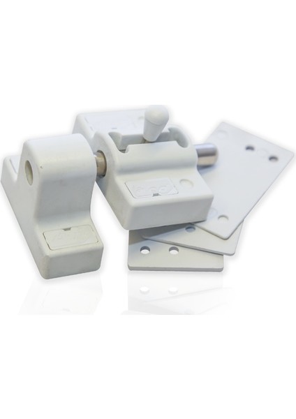 5 'li Pvc Kapı Pencere Çocuk Emniyet ve Hırsız Güvenlik Pimapen Kilidi - Beyaz
