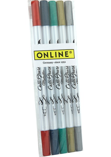 Calli.brush Kalem Set 5 Pcs. Metallic