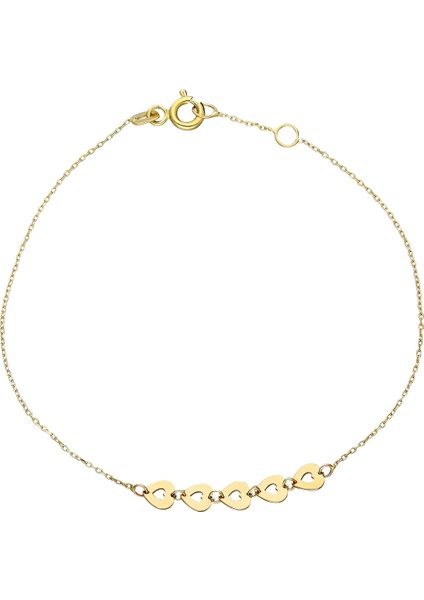 Altın Kalp Bileklik