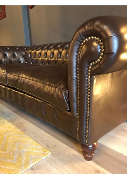 Hakiki Deri Swensea Chesterfield fırsatları