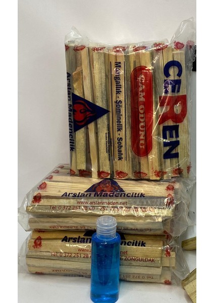 Tutuşturmalık Mangal,şömine, Semaver Çam Odunu 3lü Paket Jel