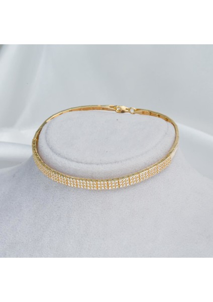3 Sıra Suyolu Taşlı Altın Bileklik modelleri