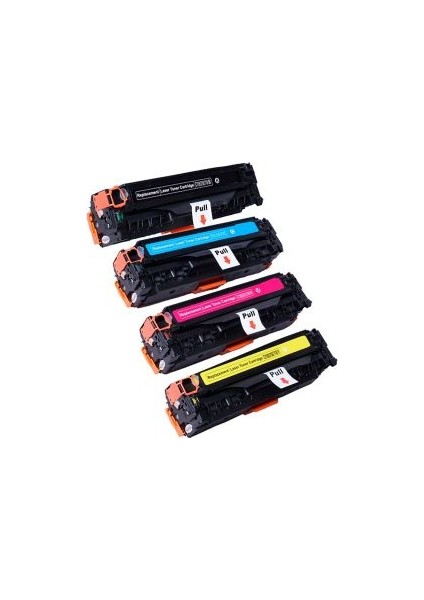 Hp 125A-CB540A-CB541A-CB542A- CB543A Hp Color Laserjet CM1312NFI 1 Set Muadil Toner 2200 Sayfa Renkli
