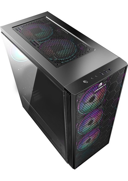 GB-X51 USB 3.0 Mesh 6 x RGB Fanlı Gaming Kasa (PSU Yok) (JBST-GBX51)