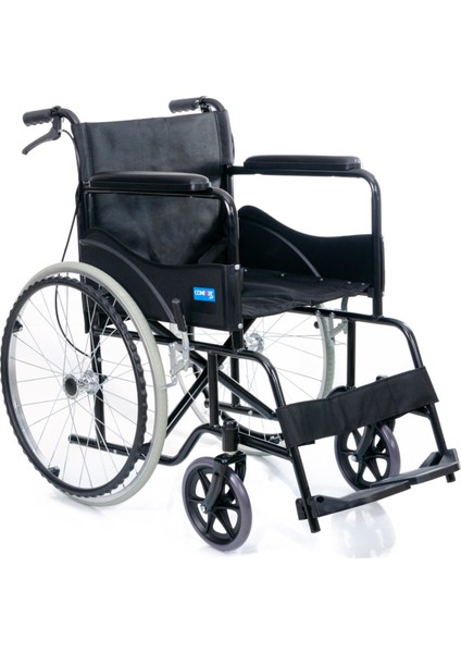 KY809E Siyah Kumaş Refakatçı Frenli Standart Tekerlekli Sandalye
