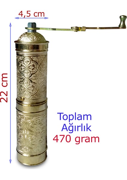 Binbir Trend Nostaljik Osmanlı Kahve ve Baharat Değirmeni BTB-650