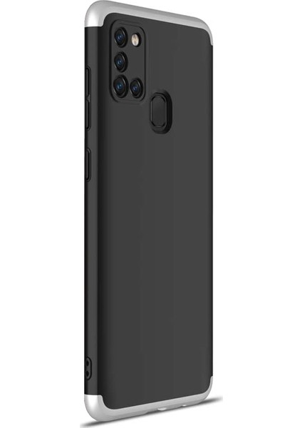 Samsung Galaxy M51 Kılıf Double Dip 360 Protective Siyah Gri