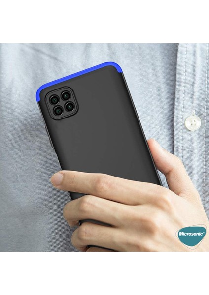 Oppo Reno 4 Lite Kılıf Double Dip 360 Protective Siyah Kırmızı