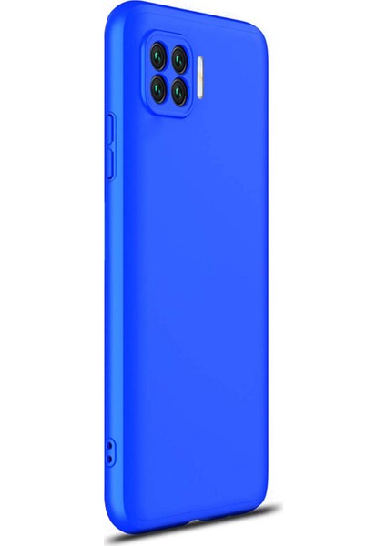 Oppo Reno 4 Lite Kılıf Double Dip 360 Protective Mavi