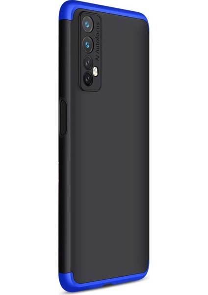 Realme 7 Kılıf Double Dip 360 Protective Siyah Mavi fiyatları