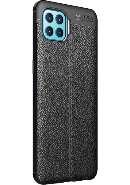 Oppo Reno 4 Lite Kılıf Deri Dokulu Silikon Siyah fiyatları