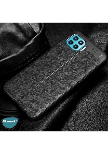 Oppo Reno 4 Lite Kılıf Deri Dokulu Silikon Siyah indirimleri