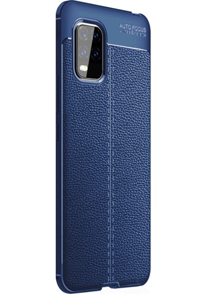 Xiaomi Mi 10 Lite Zoom Kılıf Deri Dokulu Silikon Lacivert fiyatları