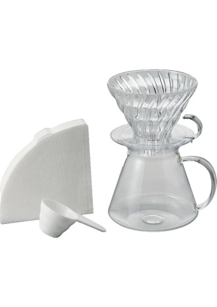 Simply V60 02 Kahve Demleme Kiti Cam