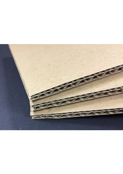 22 x 32 CM 6mm 24'lü Paket Oluklu Mukavva Karton - Hobi Kartonu - Maket Kartonu