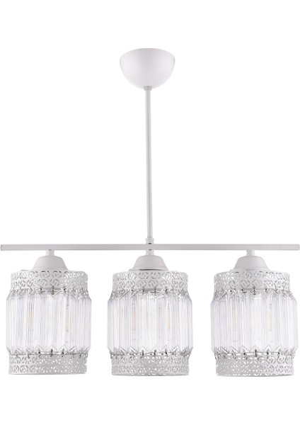 Zerda Sıralı 3 Lü Beyaz(Optik Taşlı)