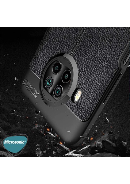 Xiaomi Mi 10T Lite Kılıf Deri Dokulu Silikon Siyah fırsatları