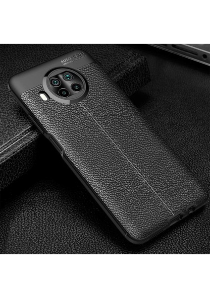 Xiaomi Mi 10T Lite Kılıf Deri Dokulu Silikon Siyah modelleri