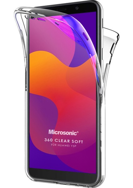 Huawei Y5P Kılıf 6 Tarafı Tam Full Koruma 360 Clear Soft Şeffaf