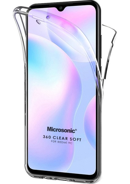 Xiaomi Redmi 9C Kılıf 6 Tarafı Tam Full Koruma 360 Clear Soft Şeffaf