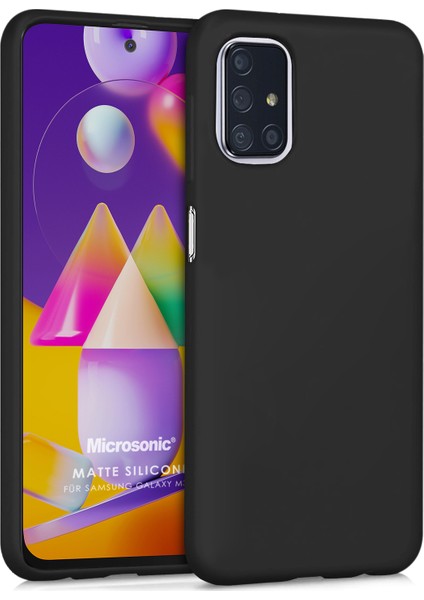 Matte Silicone Samsung Galaxy M31s Kılıf Siyah