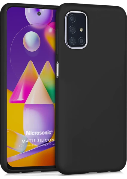 Matte Silicone Samsung Galaxy M31s Kılıf Siyah