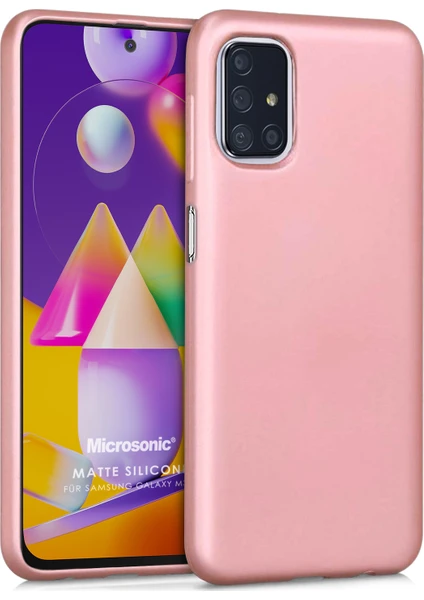 Matte Silicone Samsung Galaxy M31s Kılıf Rose Gold