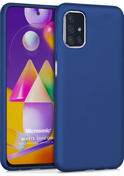 Matte Silicone Samsung Galaxy M31s Kılıf Lacivert