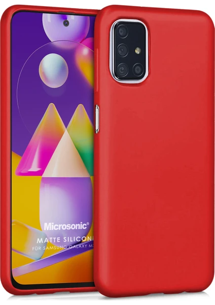 Matte Silicone Samsung Galaxy M31s Kılıf Kırmızı