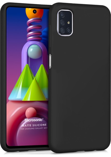 Matte Silicone Samsung Galaxy M51 Kılıf Siyah