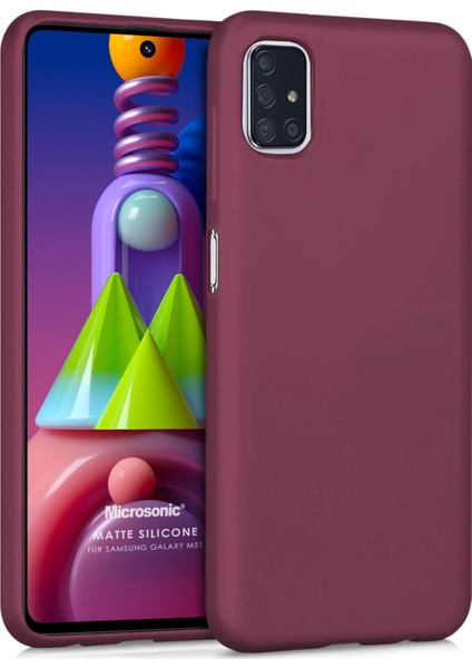 Matte Silicone Samsung Galaxy M51 Kılıf Mor