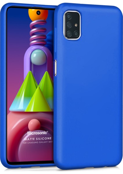 Matte Silicone Samsung Galaxy M51 Kılıf Mavi
