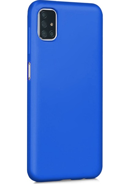 Matte Silicone Samsung Galaxy M51 Kılıf Mavi