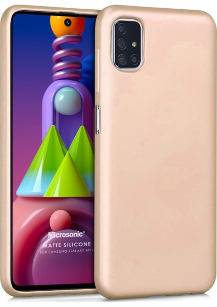 Matte Silicone Samsung Galaxy M51 Kılıf Gold