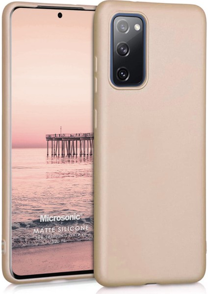 Matte Silicone Samsung Galaxy S20 FE Kılıf Gold