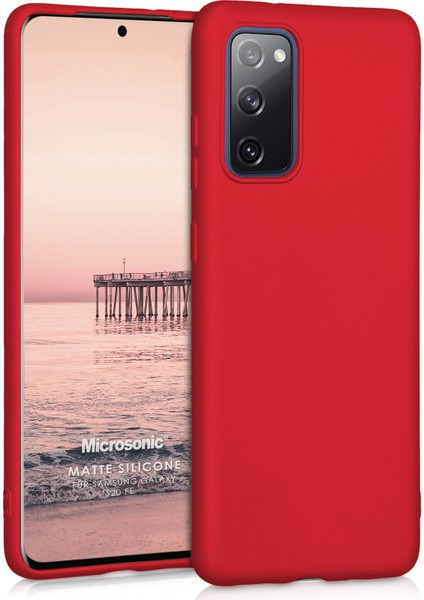 Matte Silicone Samsung Galaxy S20 FE Kılıf Kırmızı