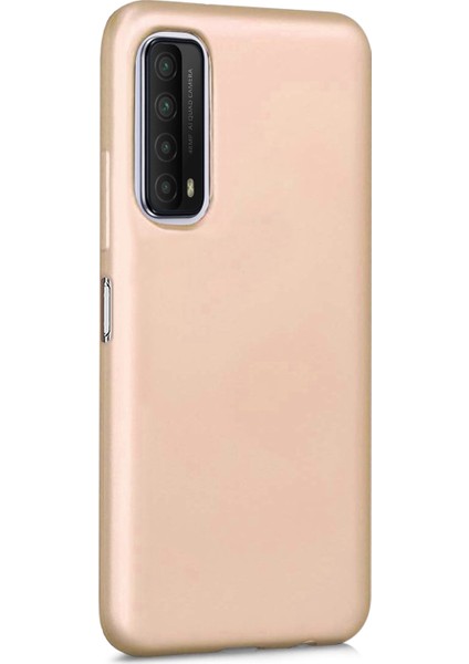 Matte Silicone Huawei P Smart 2021 Kılıf Gold