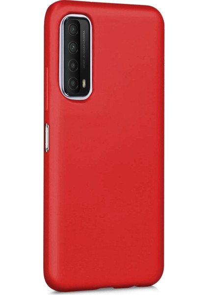 Matte Silicone Huawei P Smart 2021 Kılıf Kırmızı