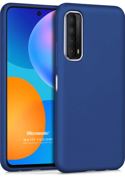 Matte Silicone Huawei P Smart 2021 Kılıf Lacivert