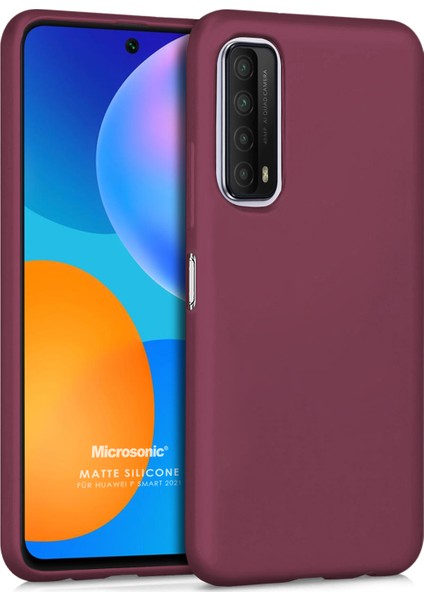 Matte Silicone Huawei P Smart 2021 Kılıf Mor